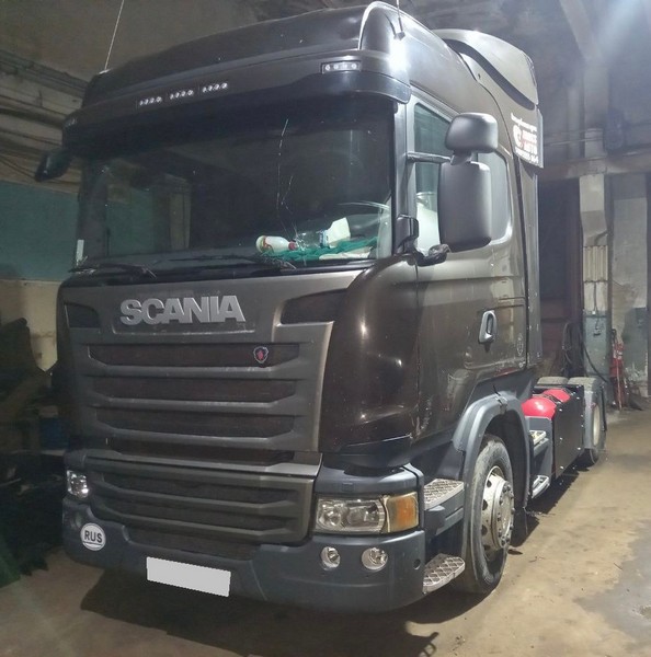 Установка ГБО на Scania G400  2017 г., Газодизель, метан EuropeGAS (Польша), ДВС 12.7 л., 6 цилиндров (Дизель)